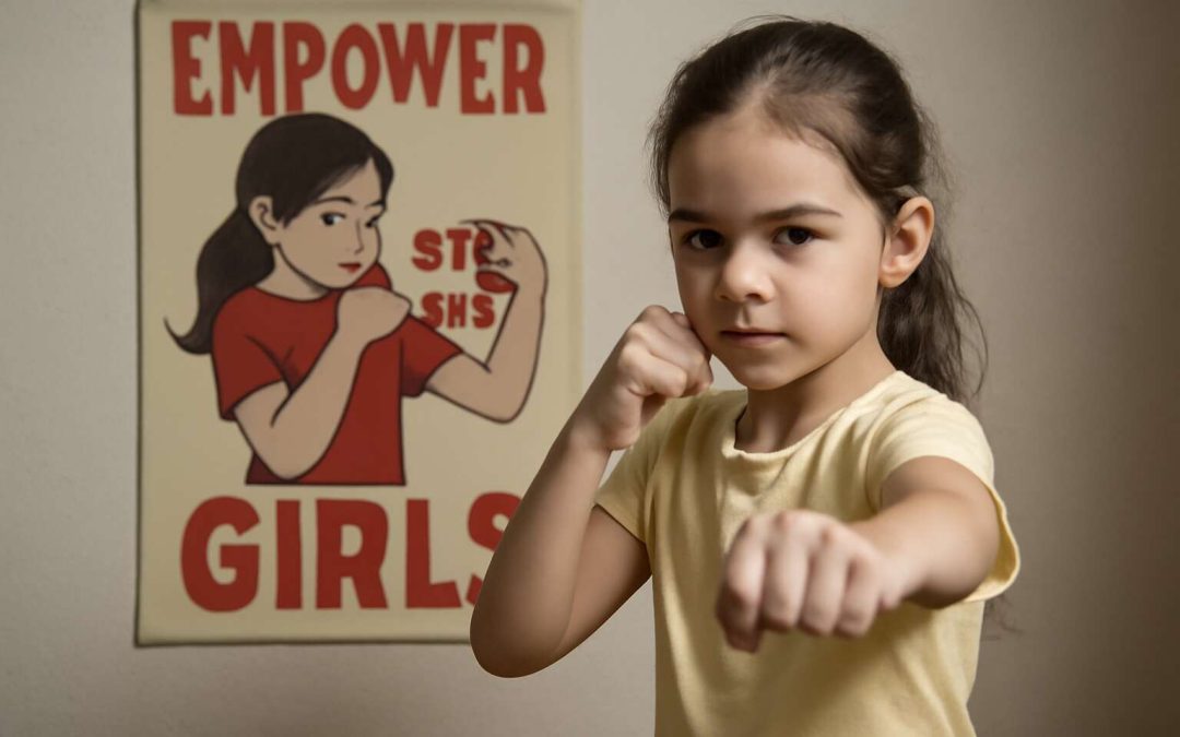Empower and Protect: Inspiring Self Defence of Female Child Poster to Keep Young Girls Safe