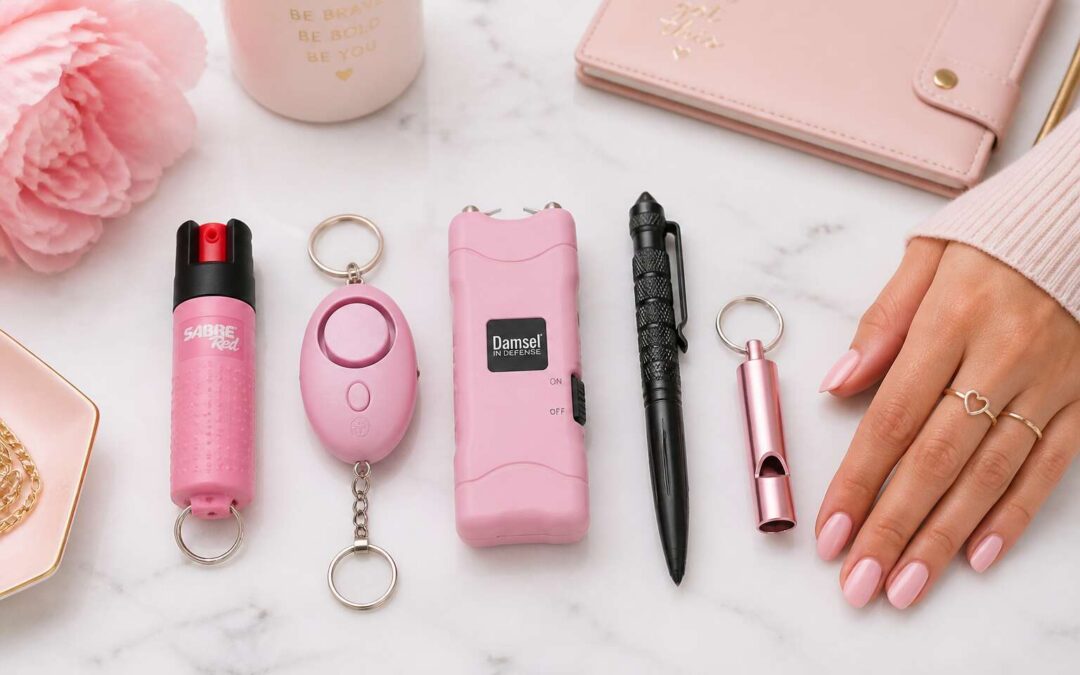 Self defence gadgets for woman fit in your bag, pocket, or purse.